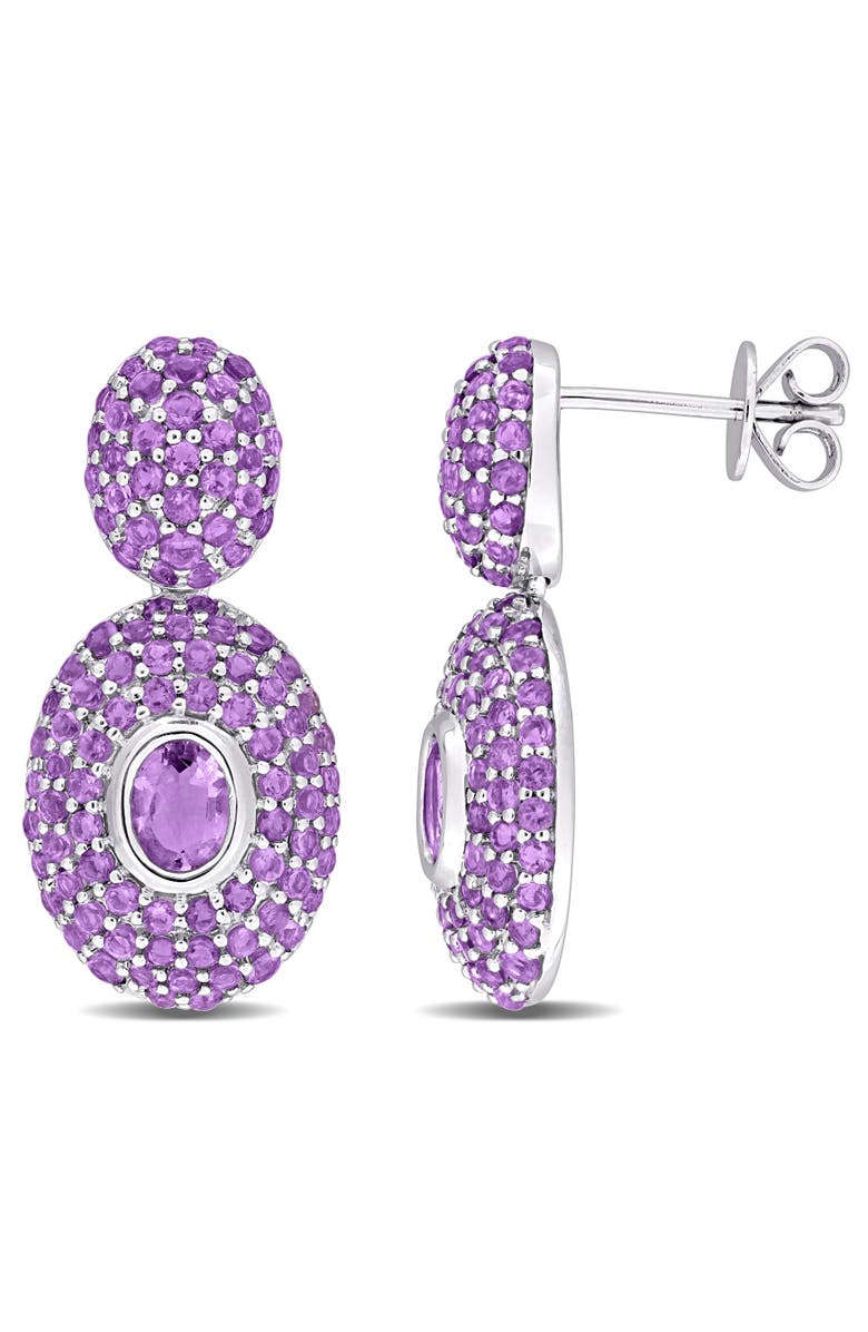 Julianna B. Gemstone Cluster Dangle Earrings 14K, Main, color,