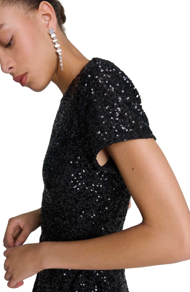 maje Short sequin dress, Alternate, color,