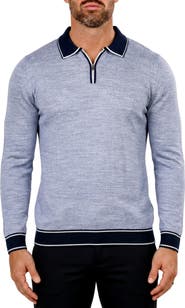Maceoo Quarter Zip Merino Wool Sweater