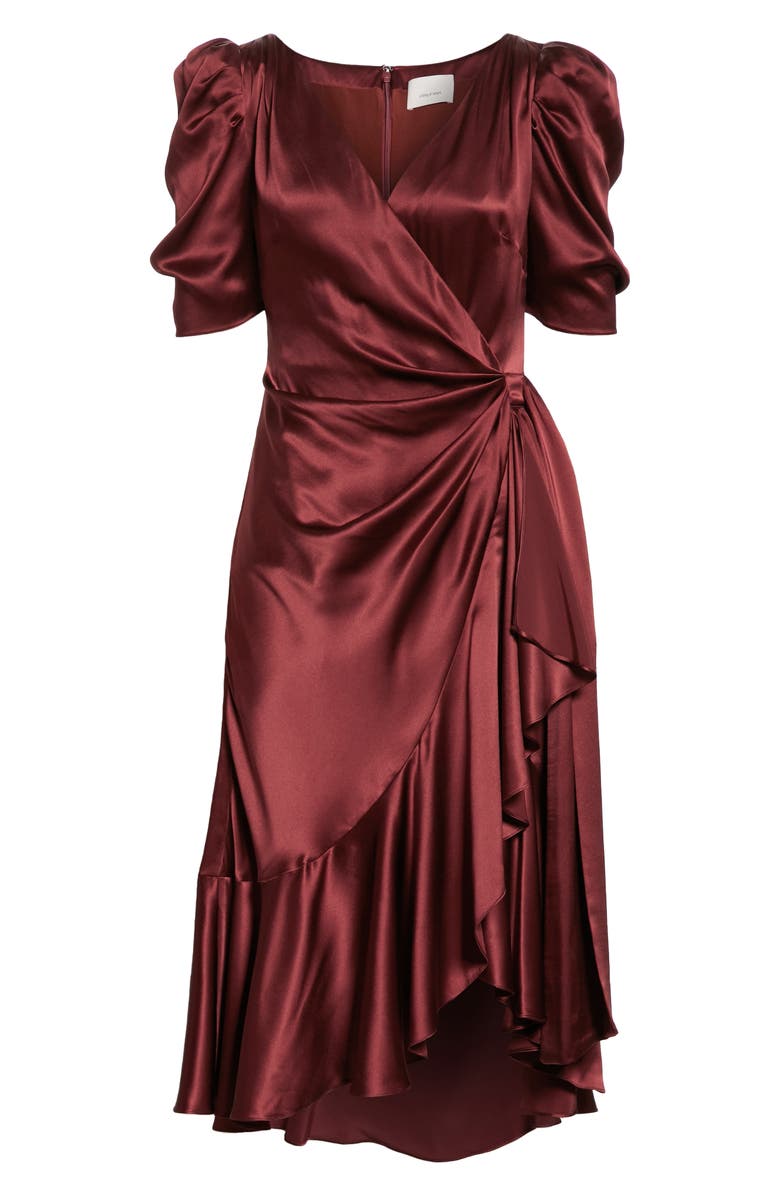 Cinq à Sept Cinq á Sept Lisa Silk Satin Midi Dress, Alternate, color, 