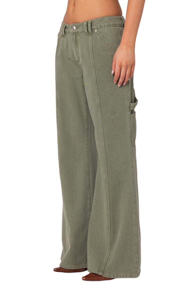 EDIKTED Lottie Low Rise Flare Leg Carpenter Jeans, Alternate, color,