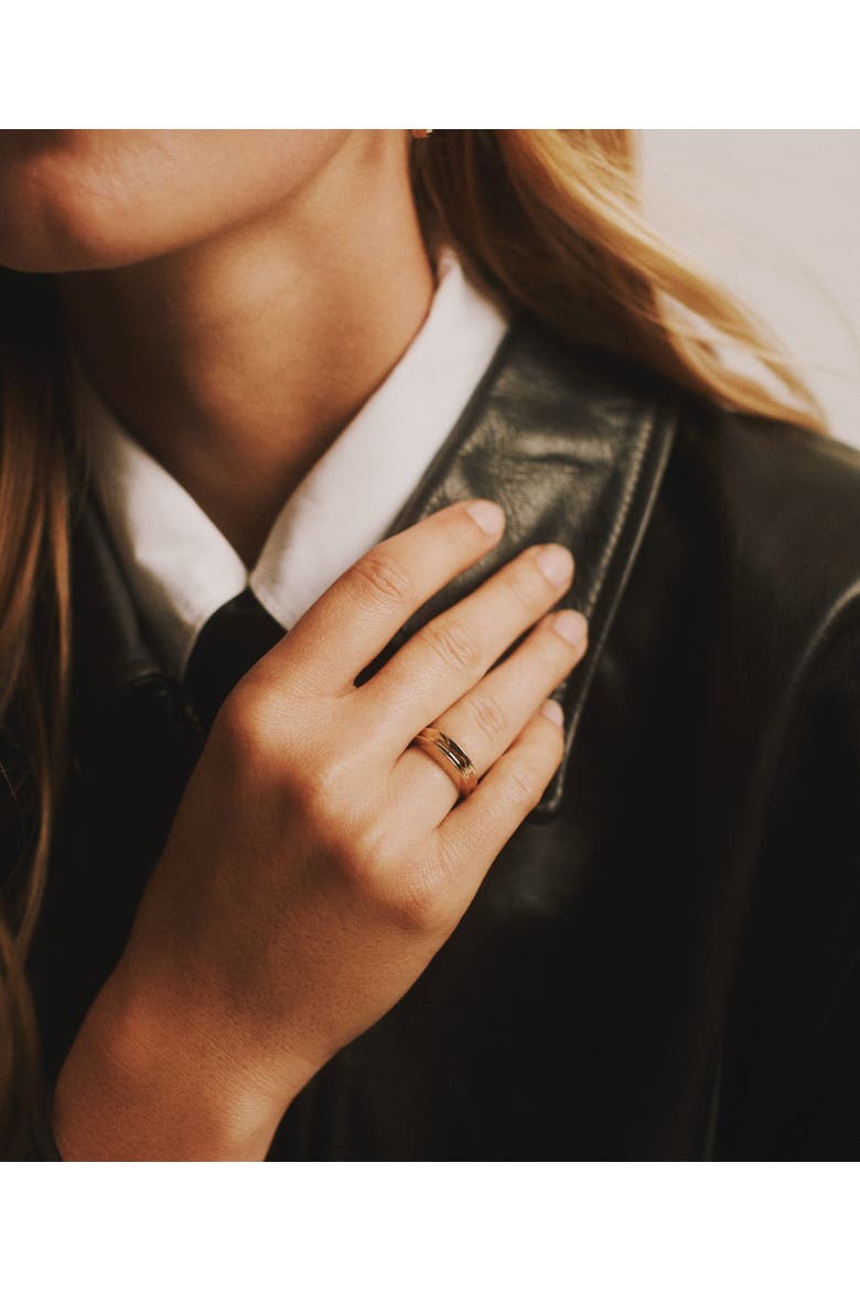 Alfie Groove Dome Ring - 14k Recycled Solid Gold, Alternate, color, 7