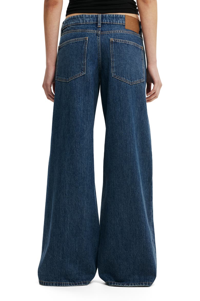 Low Rise Wide Leg Jeans, Alternate, color, BONDI BLUE