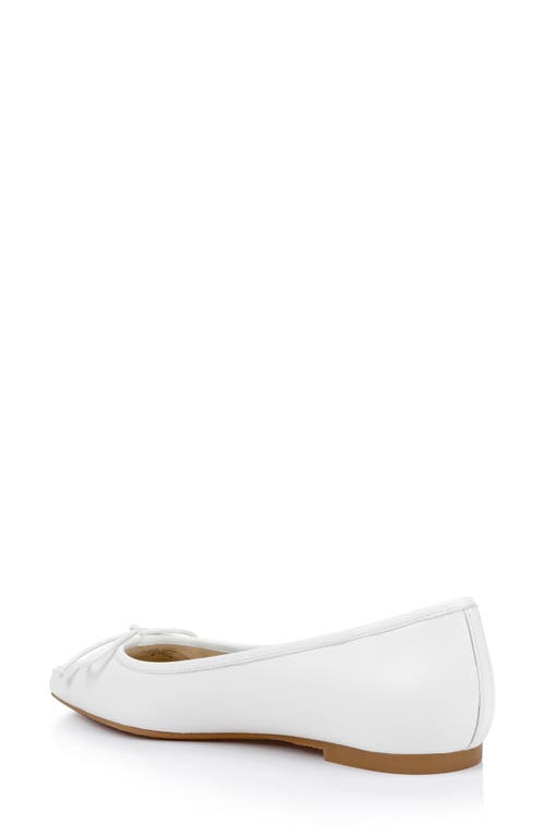 Shop Badgley Mischka Collection Cam Pointed Toe Ballet Flat In Soft White