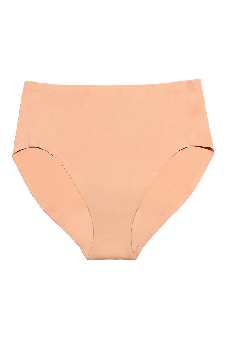 Seamless High Waist Briefs, Alternate, color, NUDE