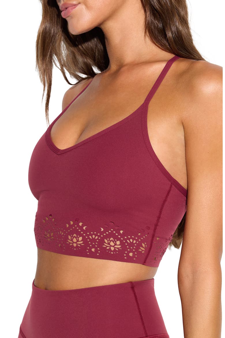Cosmic Lotus Indie Bra Top, Alternate, color, MAHOGANY