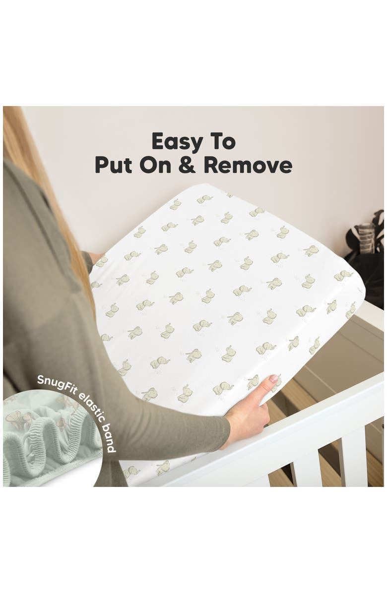 KeaBabies Soothe Fitted Mini Crib Sheet, Alternate, color, Elly