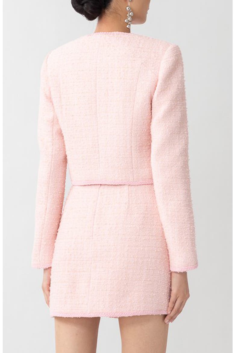 Abbie Metallic Tweed Jacket, Alternate, color, PASTEL PINK