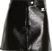 Courrèges Reedition Faux Leather Miniskirt