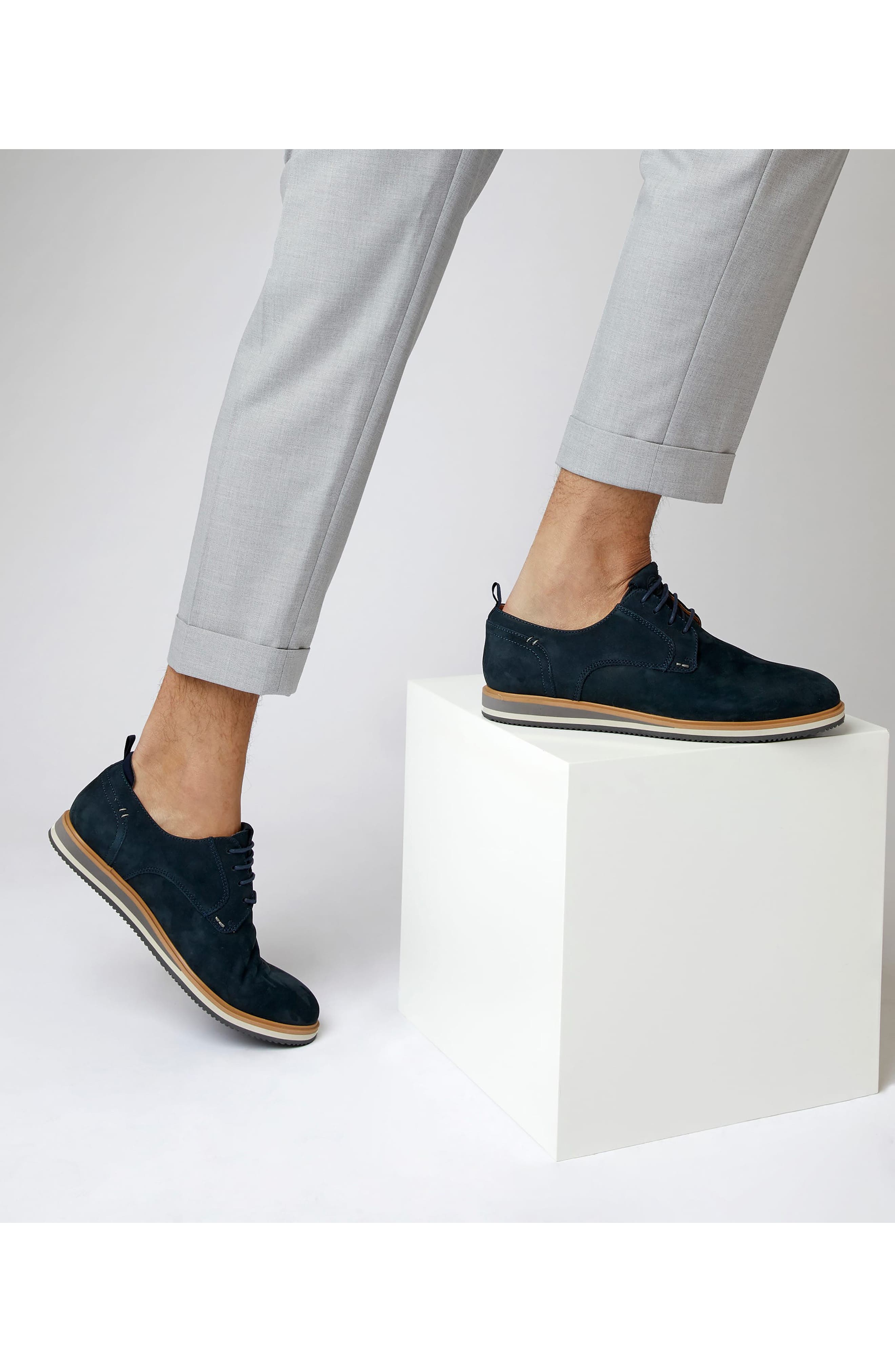 Dune London Bucatini Plain Toe Derby, Alternate, color, 