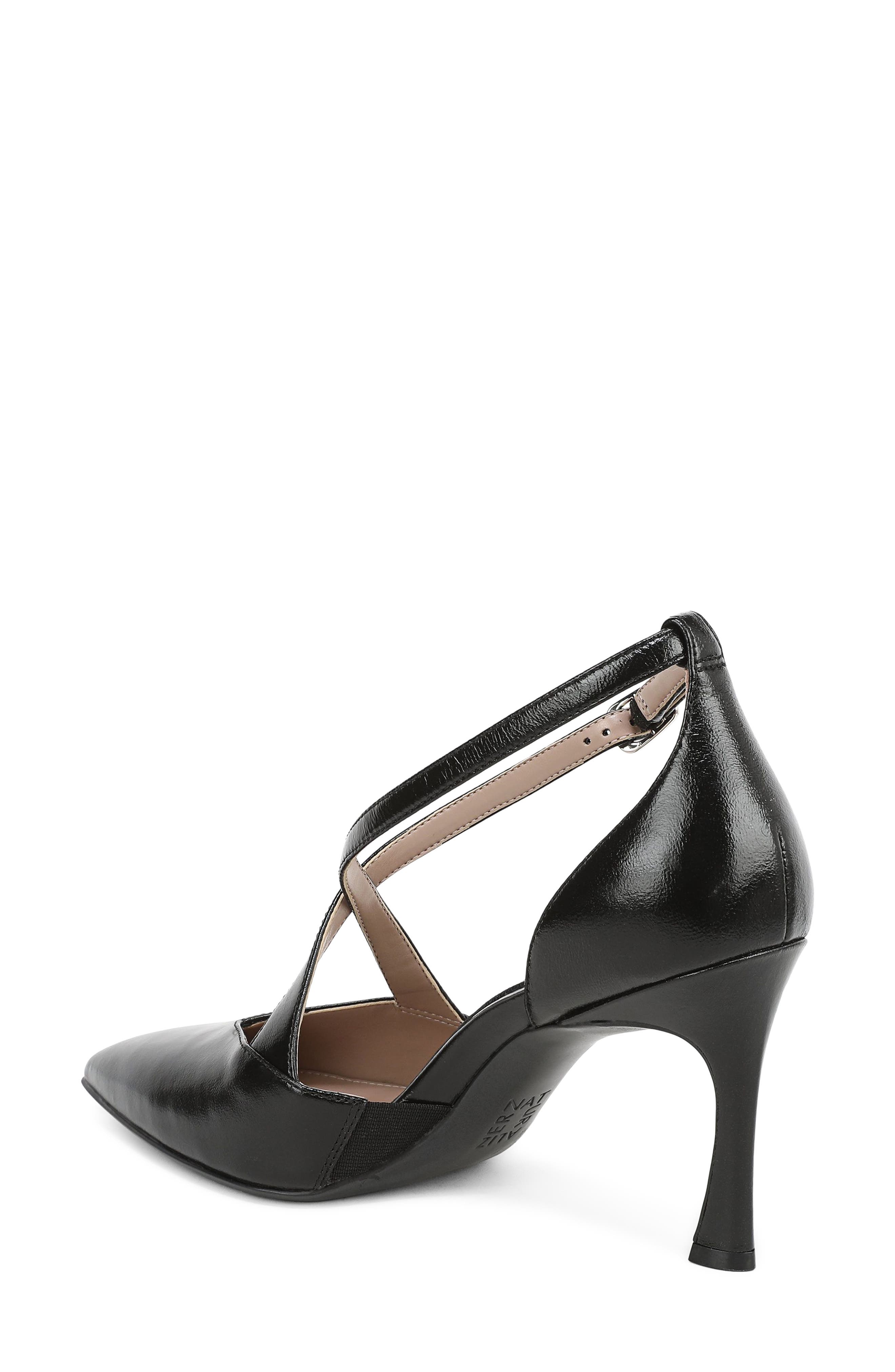 Naturalizer Angelina Ankle Strap Pointed Toe Pump, Alternate, color, Black
