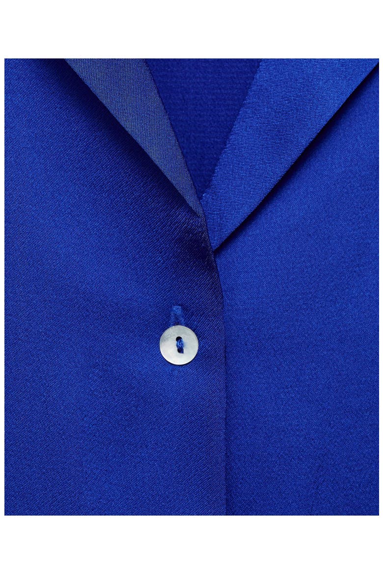 Short Sleeve Satin Button-Up Shirt, Alternate, color, NIGHT BLUE