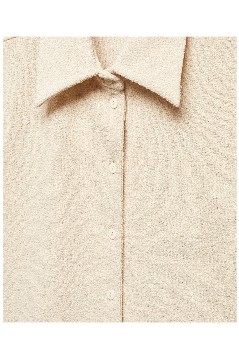 Textured Knit Button-Up Shirt, Alternate, color, OFF WHITE