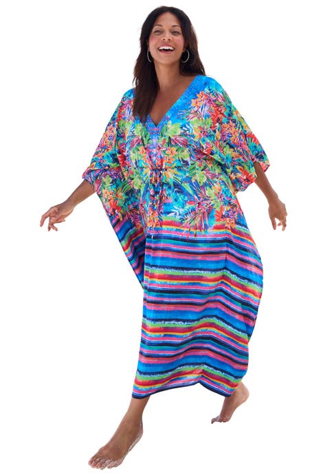 Ruched Caftan Cover Up
