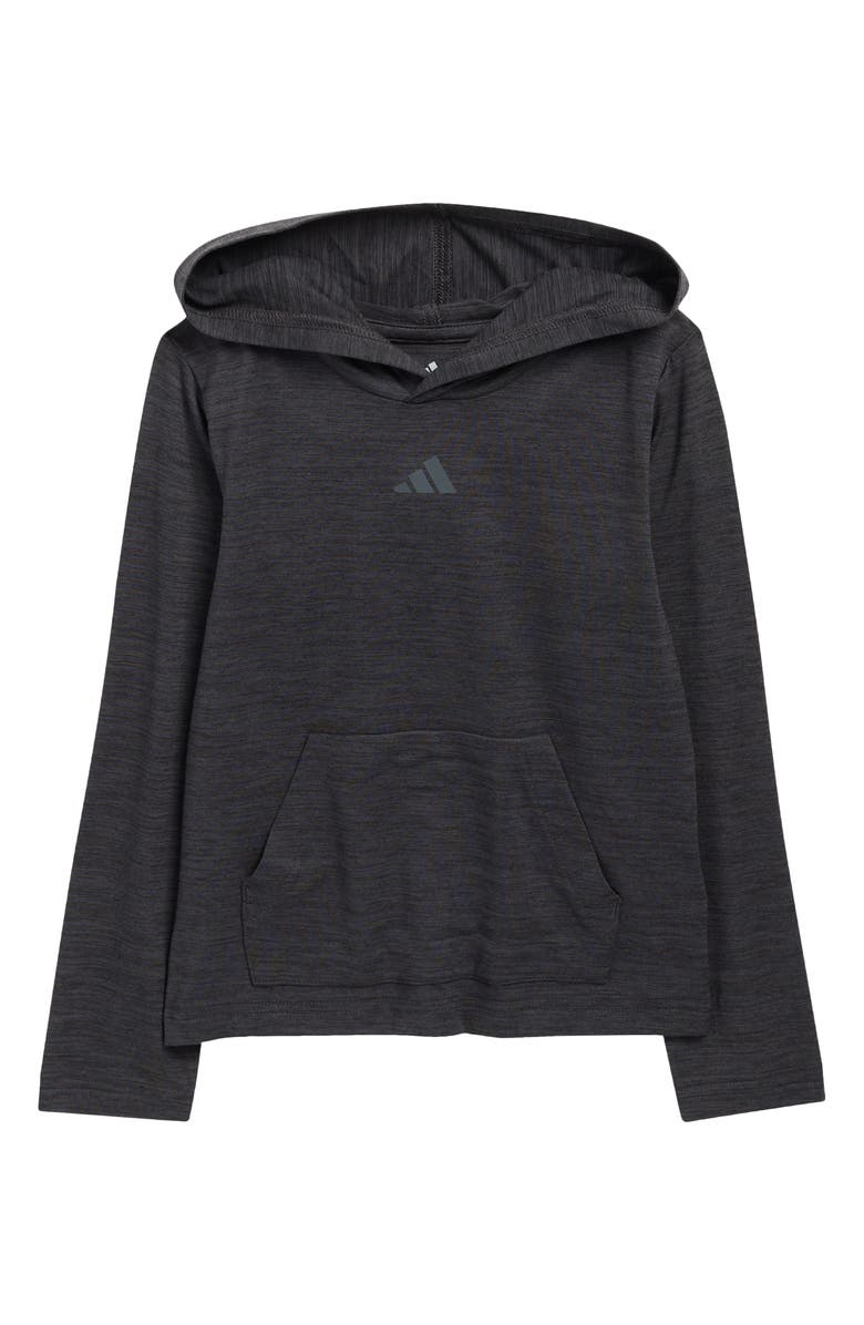 adidas Kids' Hooded Pullover, Main, color, Grey W/ Black