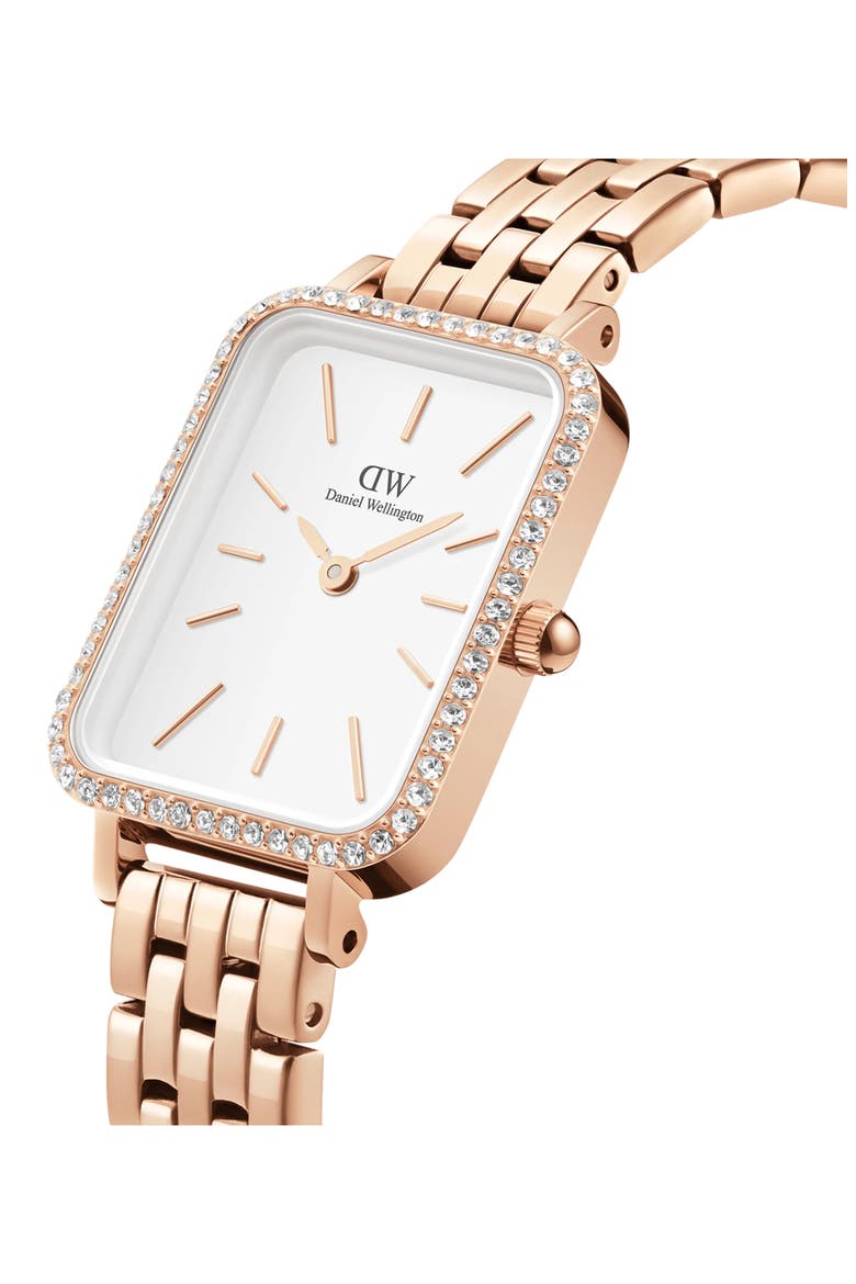 Quadro Bracelet Watch, 20mm x 26mm, Alternate, color, ROSE GOLD