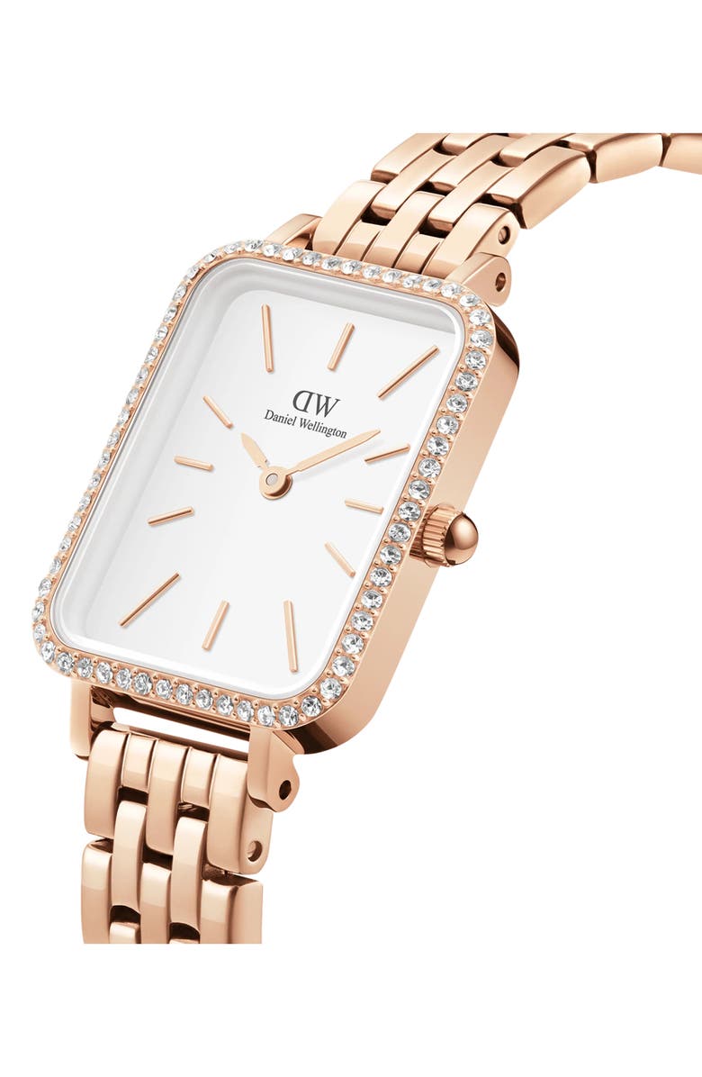 Daniel Wellington Quadro Bracelet Watch, 20mm x 26mm, Alternate, color, Rose Gold