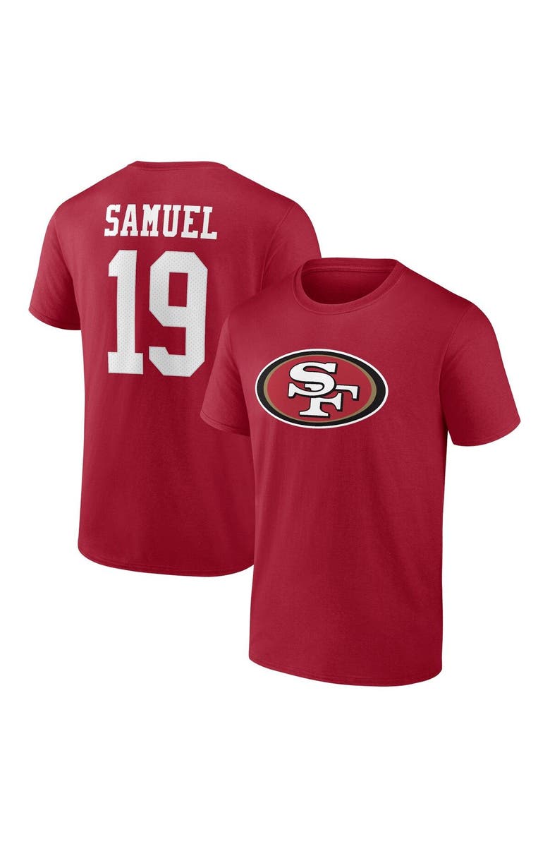 FANATICS Men's Fanatics Branded Deebo Samuel Scarlet San Francisco 49ers Player Icon Name & Number T-Shirt, Main, color, 