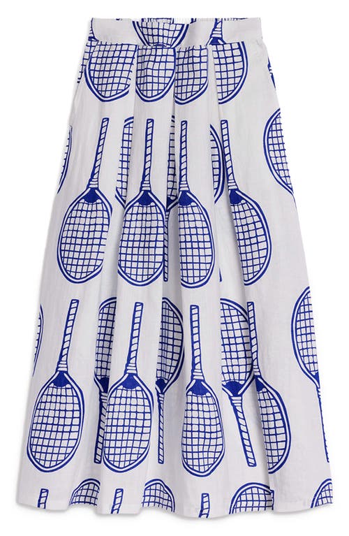 Boden Verity Linen Midi Skirt In White