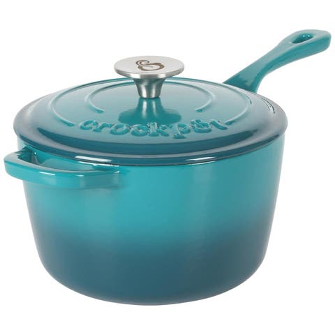 Artisan 3 Quart Enameled Cast Iron Saucepan with Lid