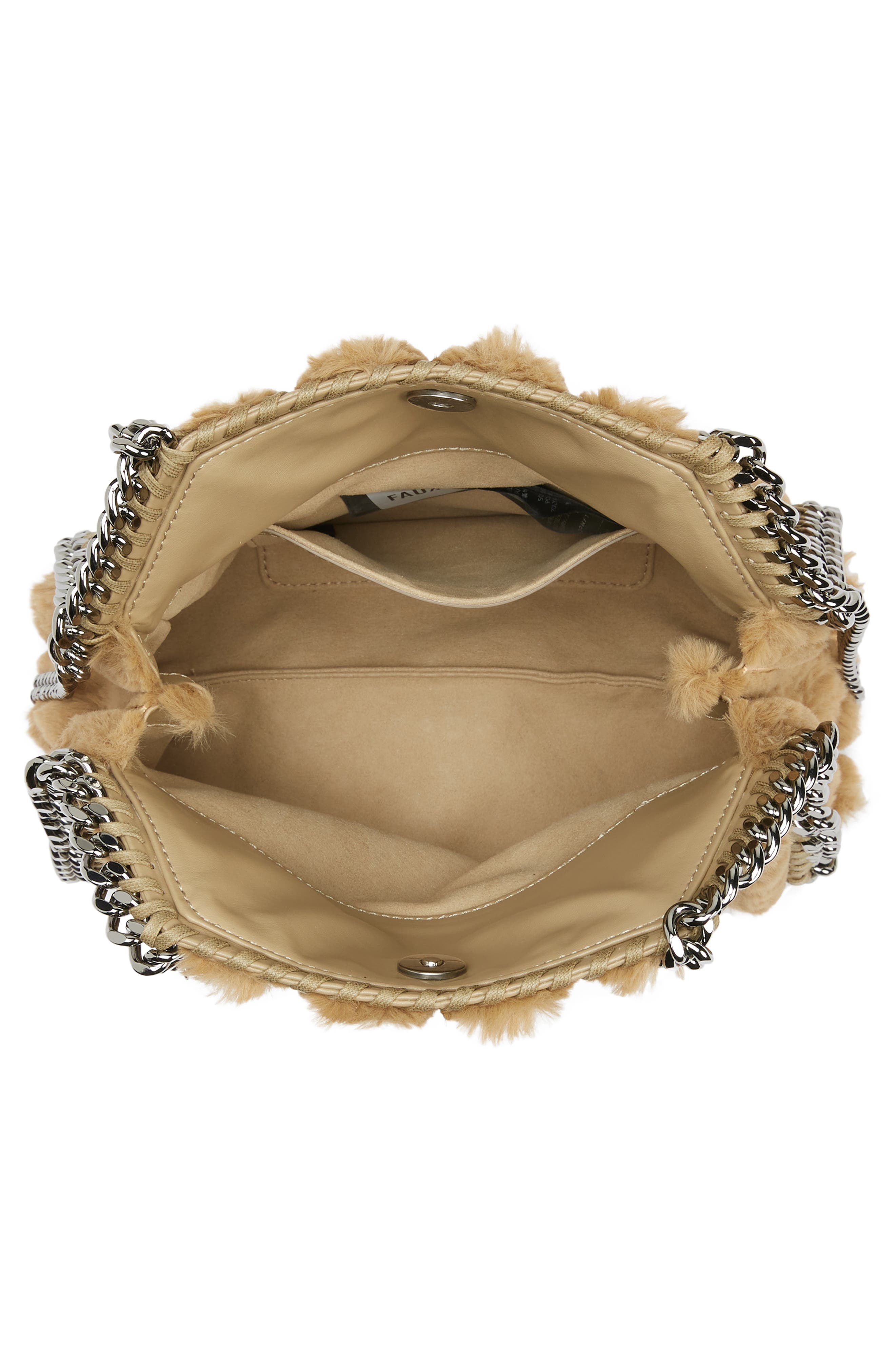 Stella McCartney Mini Falabella Faux Fur Tote, Alternate, color, 