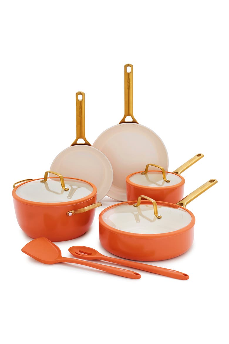 Reserve Pro 10-Piece Ceramic Nonstick Cookware Set, Main, color, FALL HARVEST