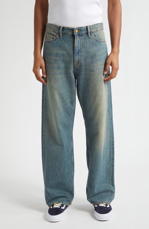 Frank Relaxed Straight Leg Jeans (Sand Blue)