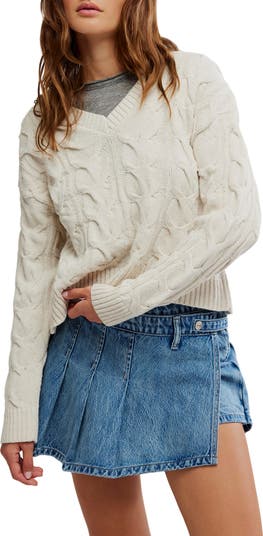 Washed Cable Sweater