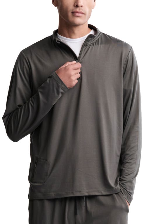 Barefoot Dreams Malibu Collection® Butterchic Half Zip Sweatshirt In Gray