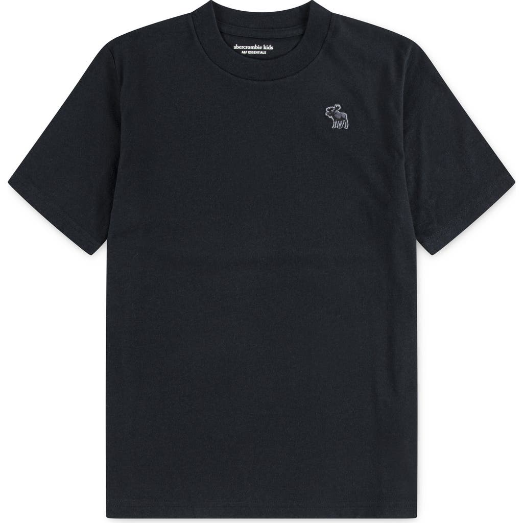 Abercrombie Kids Kids' Essential Cotton Blend T-shirt In Black