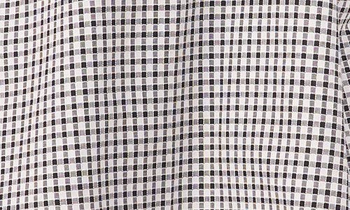 Shop Cece Gingham Bow Shoulder Shift Minidress In Rich Black