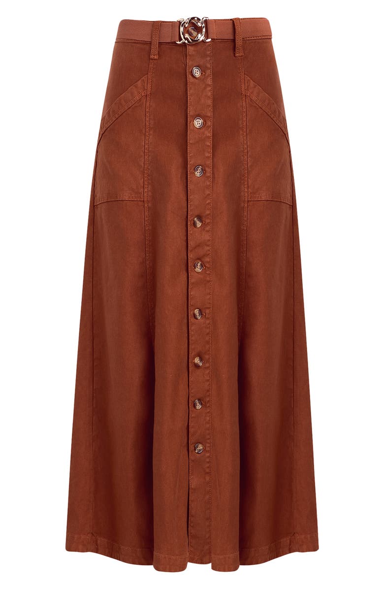 Favorite Daughter The Lila Linen Blend A-Line Skirt, Alternate, color, 