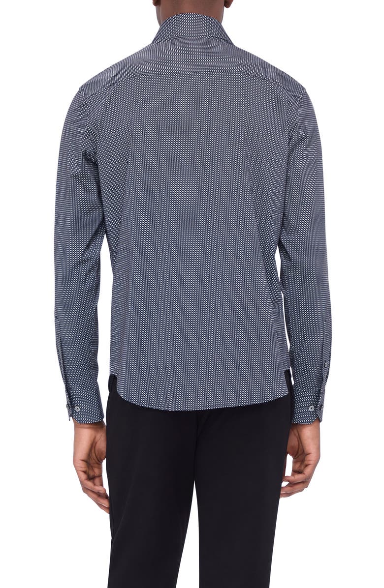 Bugatchi OoohCotton<sup>®</sup> Devon Button-Up Shirt, Alternate, color, Black