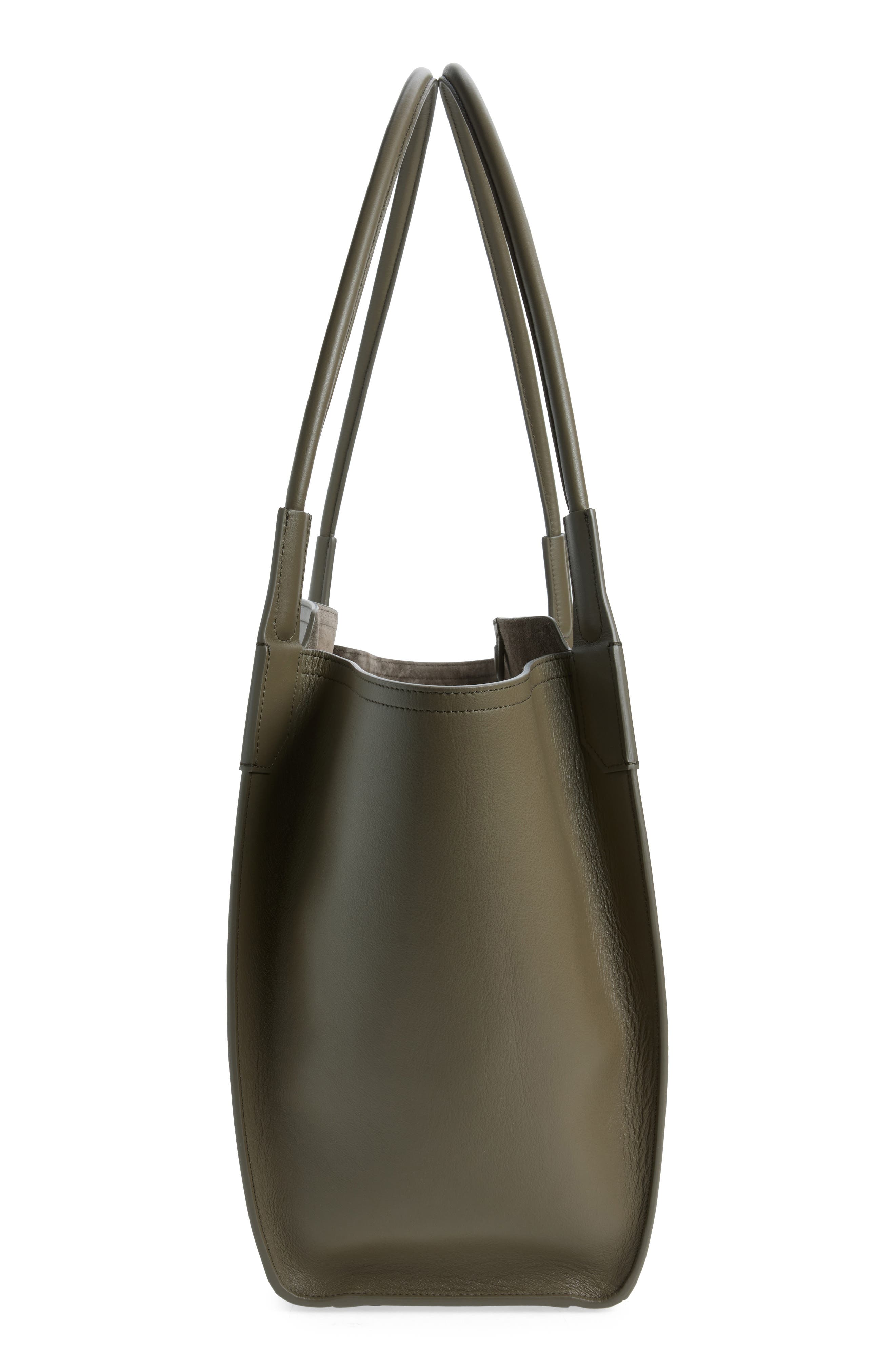 Small Victoria Leather Tote, Alternate, color, LIGHT KHAKI