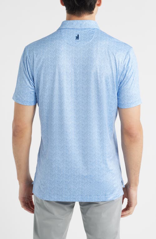 Johnnie-o Popping Tops Beverage Opener Print Featherweight Performance Polo In Blue