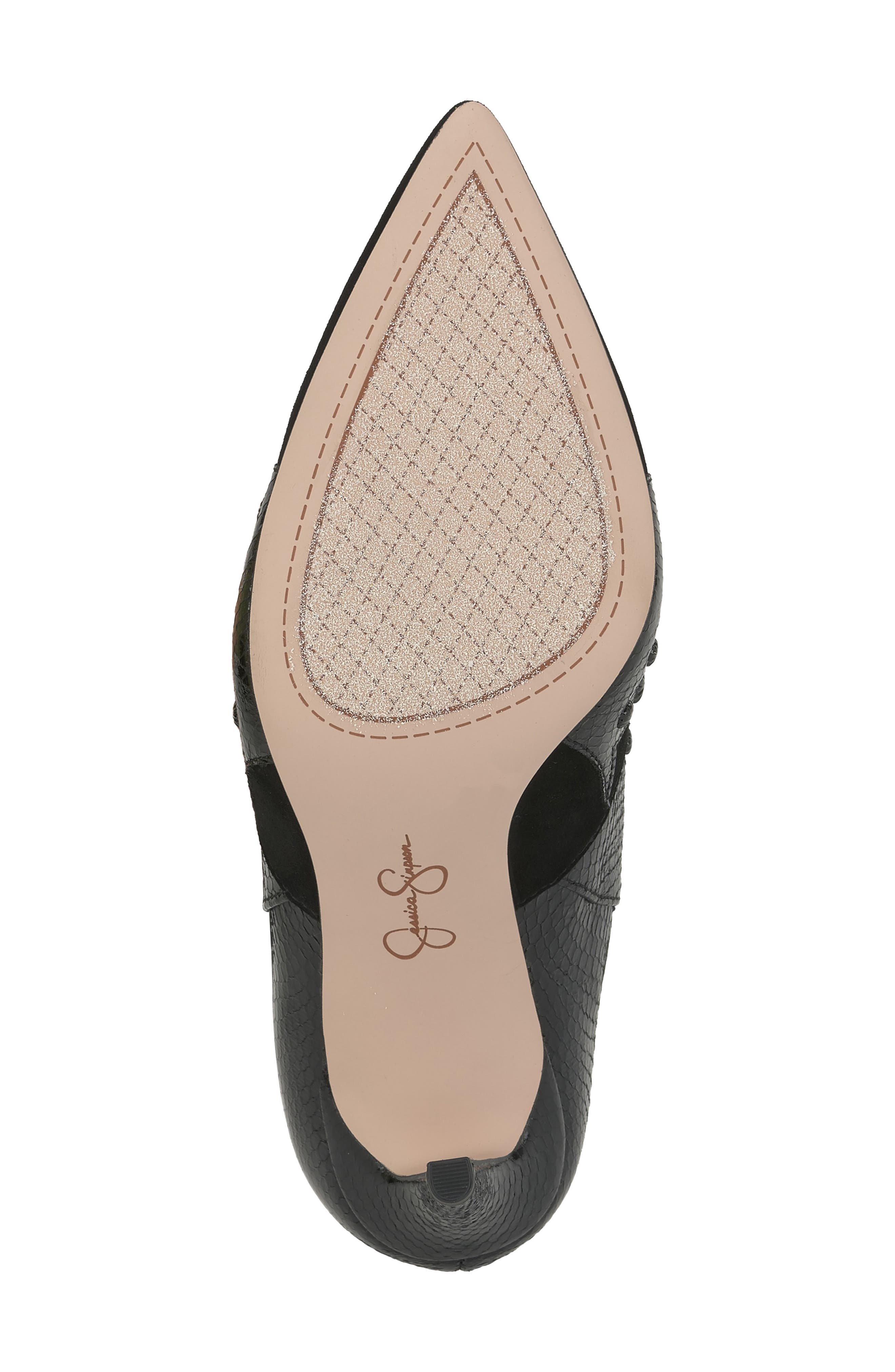 Jessica Simpson Palieve 4 Snakeskin Embossed Bootie, Alternate, color, Black