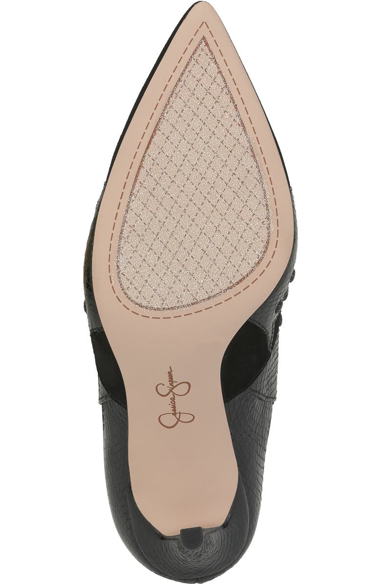 Jessica Simpson Palieve 4 Snakeskin Embossed Bootie, Alternate, color, Black