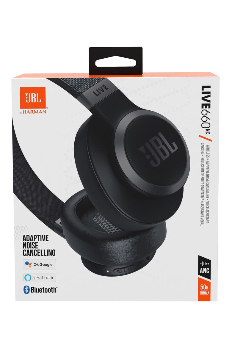 Live 660 Wireless Noise Canceling Over Ear Headphones, Alternate, color, BLACK