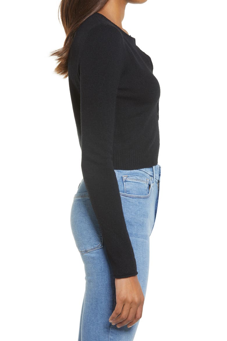 Cashmere Henley Top, Alternate, color, BLACK