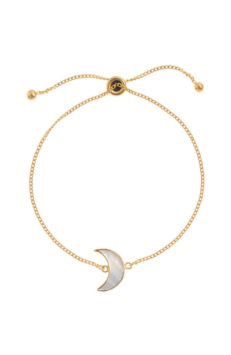 Freya Rose Adjustable Moon Bracelet, Main, color, Gold