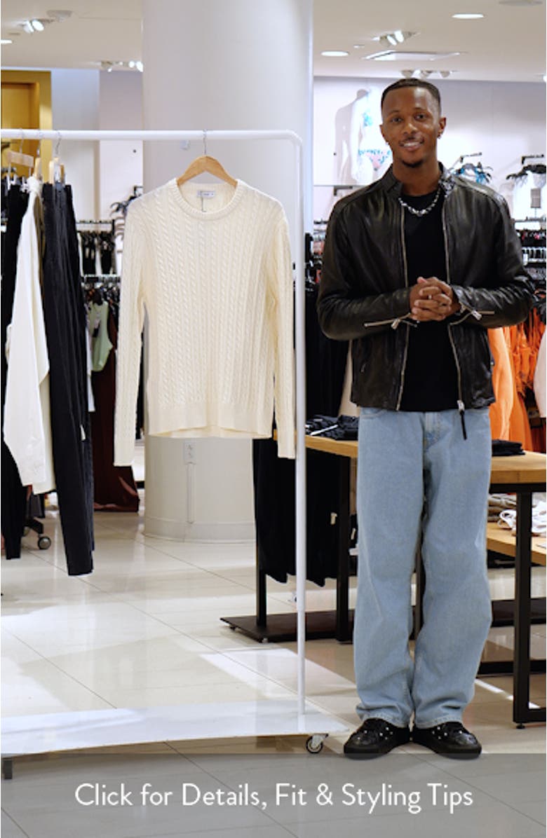 Cable Stitch Cotton Blend Sweater, sales video thumbnail