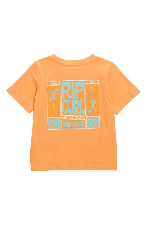 Rip Curl Kids' Grom Energy Cotton Graphic T-shirt In Mandarin Zest