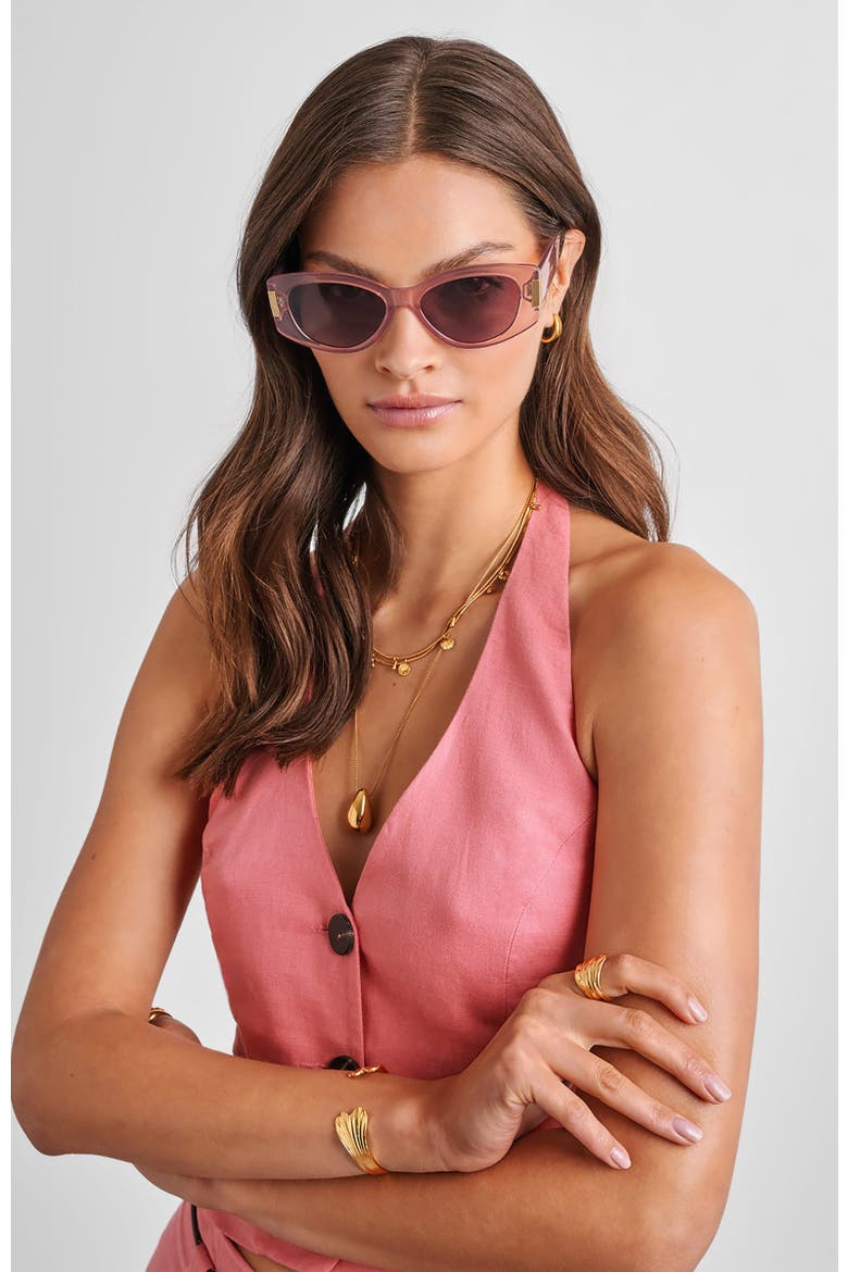 Rimini Sunglasses, Alternate, color, Pink Transparent