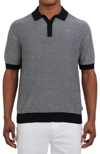 DKNY SPORTSWEAR DKNY SPORTSWEAR SKYSCRAPER COTTON POLO SWEATER
