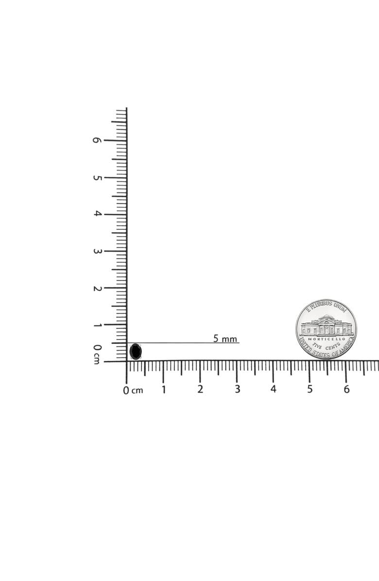 Haus of Brilliance Silver 2.0 Ct Prong Black Oval Diamond Stud Earring, Alternate, color, White