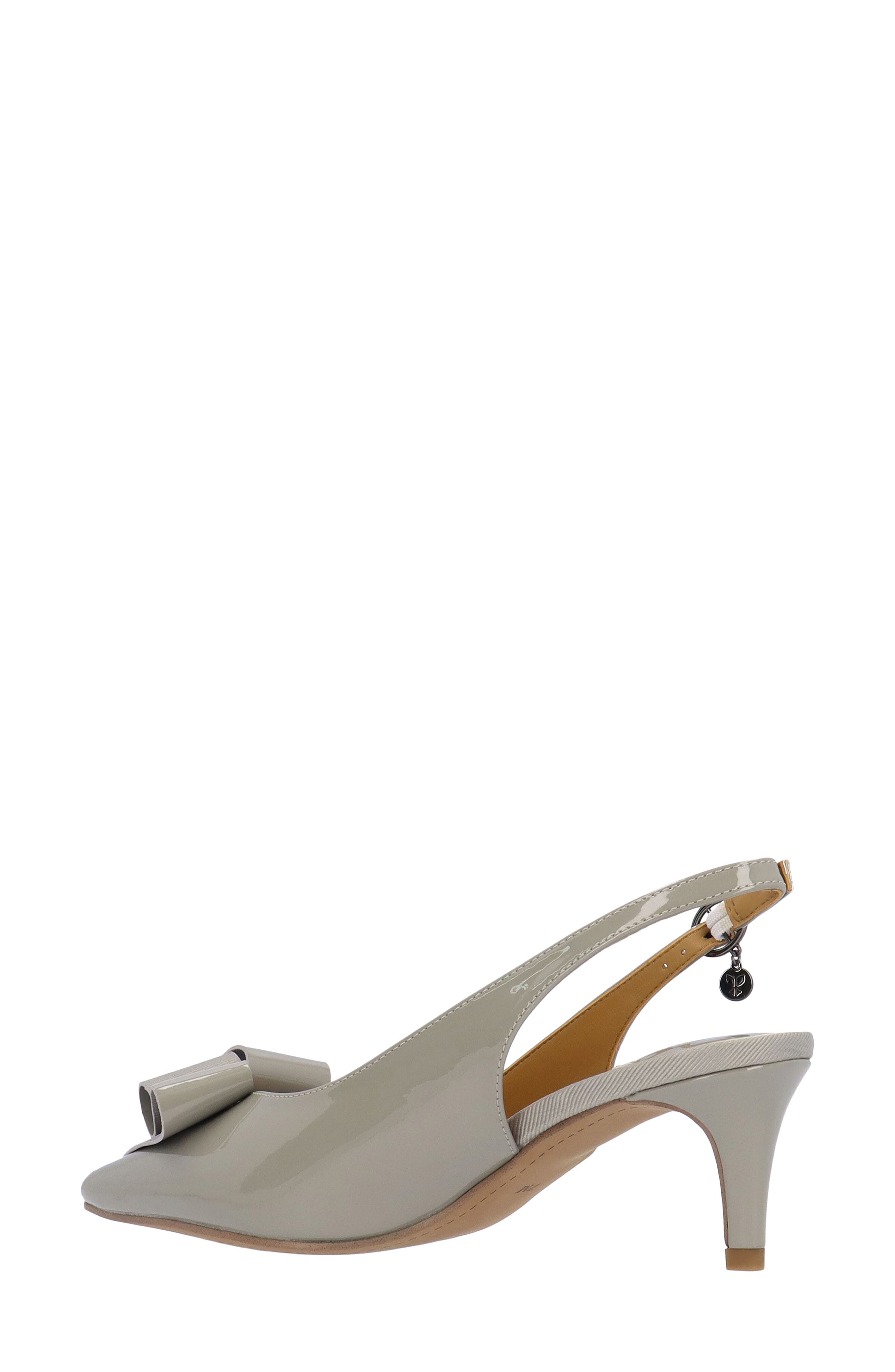J. Reneé Delara Pointed Toe Slingback Pump, Alternate, color, Dark Grey