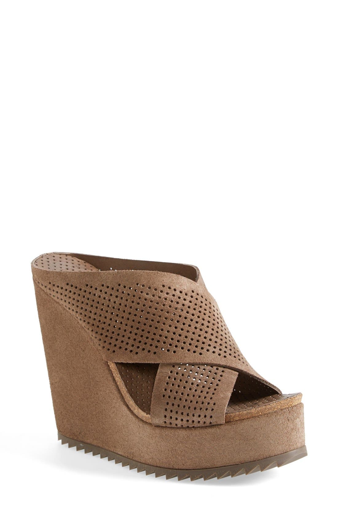 'Tibby' Wedge Sandal, Main, color, NUT