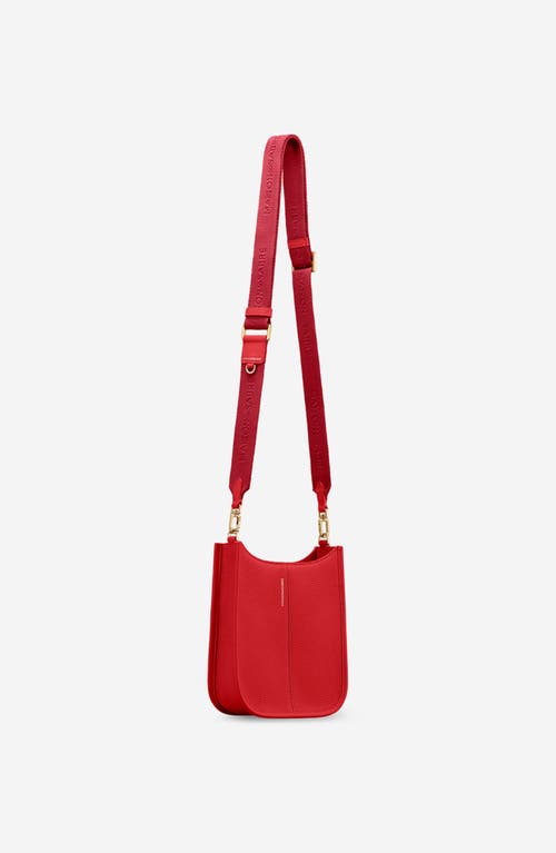 Maison De Sabre Maison De Sabré Mini Leather Saddle Bag In Pomegranate Red