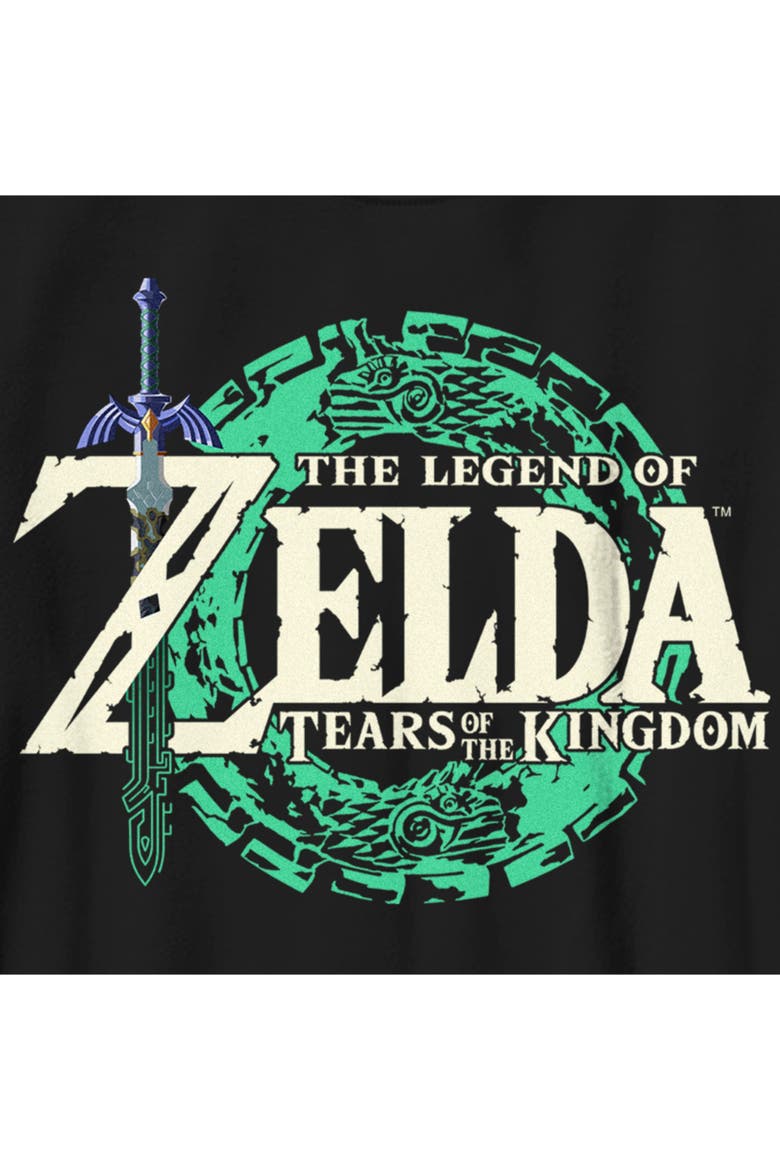 Boy's Nintendo The Legend of Zelda Tears of the Kingdom Game Logo  Graphic T-Shirt, Alternate, color, Black