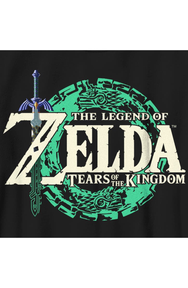 NINTENDO Boy's Nintendo The Legend of Zelda Tears of the Kingdom Game Logo  Graphic T-Shirt, Alternate, color, Black